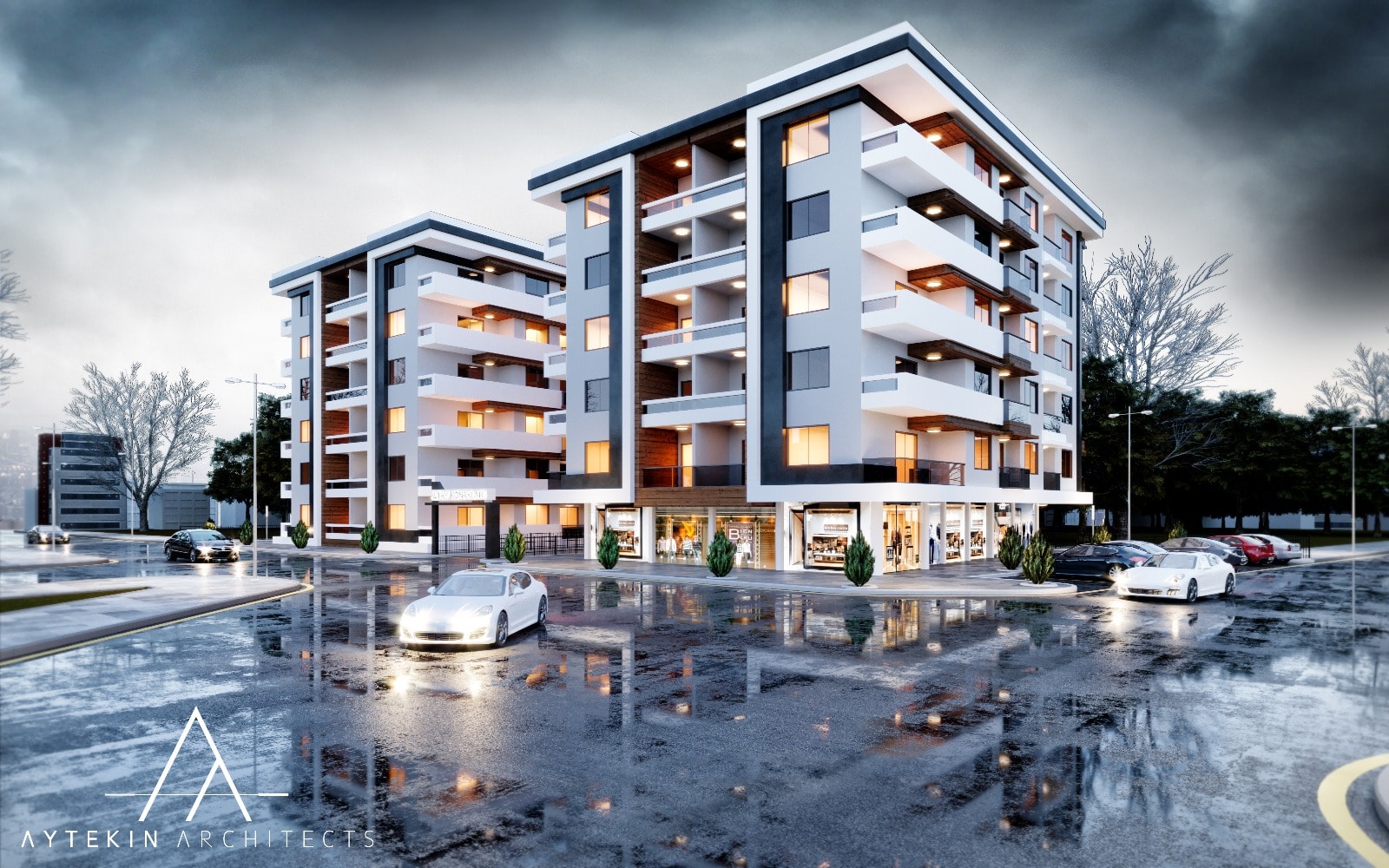 Altay Residence A Blok bina dış cephe render